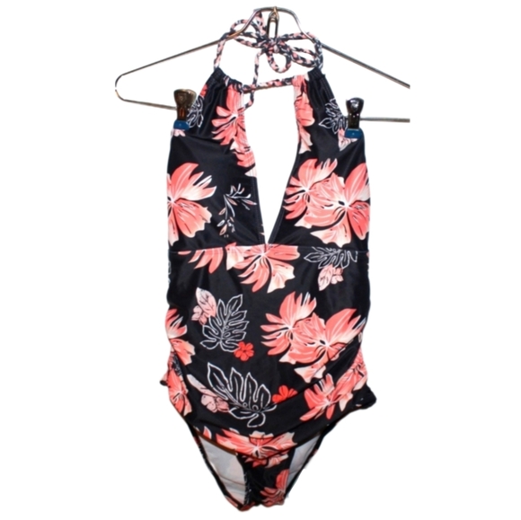 Women's Floral Ruched Bathing Suit - Picture 8 of 16
